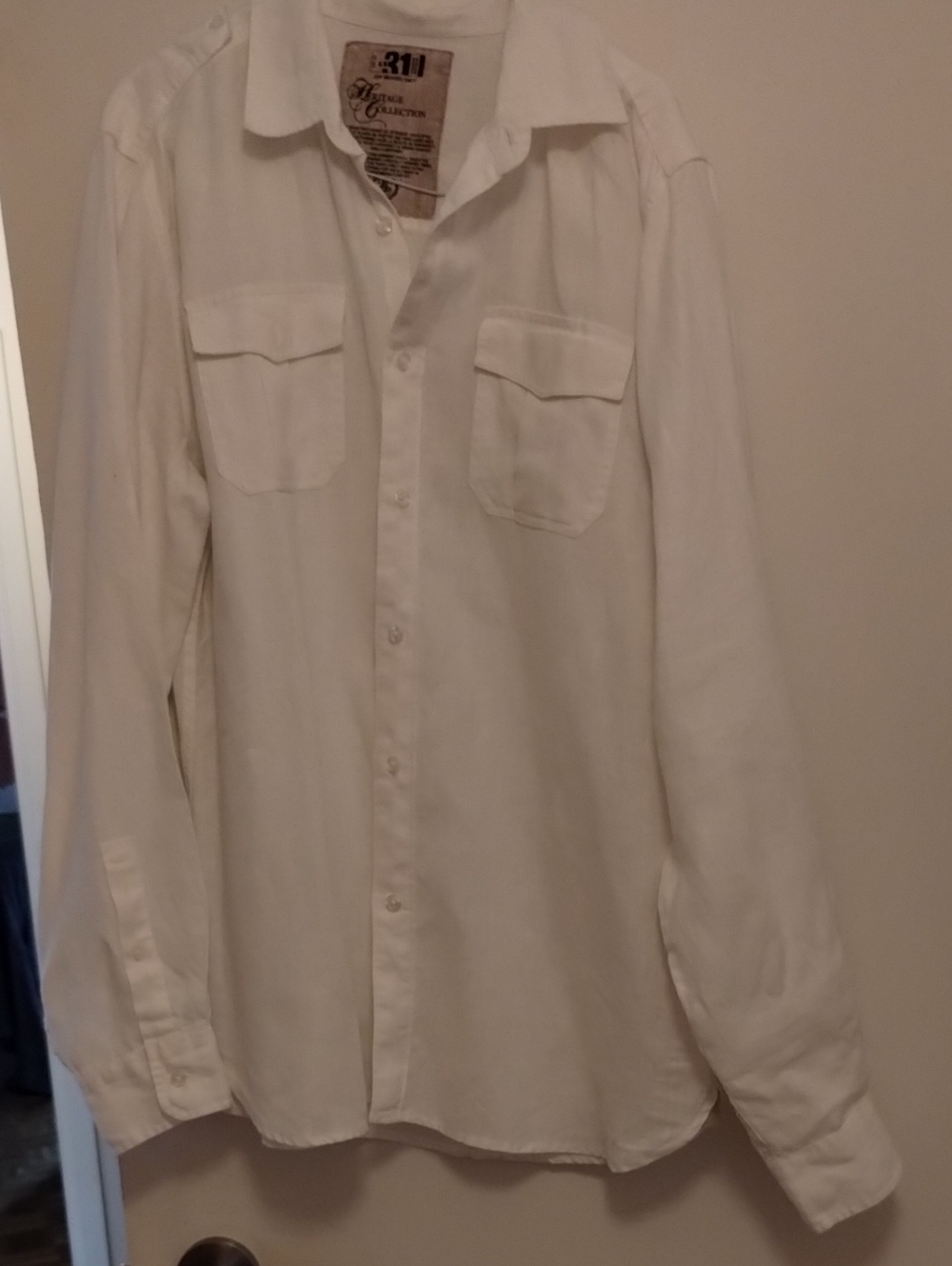 Old money Simons Heritage Collection Button-Down Linen Shirt